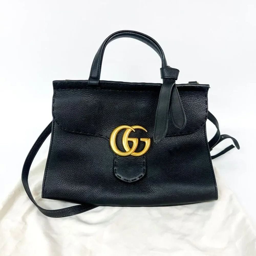 Gucci GG Marmont Small Top Handle Bag Black